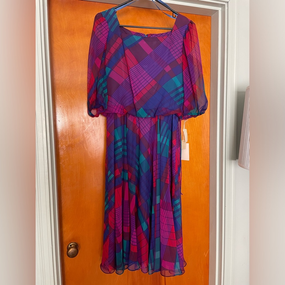 Kappa vintage 80’s plaid patterned dress